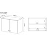 Armário Aéreo Alto 63cm 2 Portas Am3104 Tecno Mobili - Branco - 3
