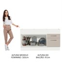 Ver imagem 5 de Balcão de Pia 150 Cm 2 Portas e 2 Gavetas (sem Tampo e Pia) Branco/crema Agata Madesa