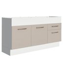 Ver imagem 1 de Balcão de Pia 150 Cm 2 Portas e 2 Gavetas (sem Tampo e Pia) Branco/crema Agata Madesa