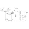 Tábua De Passar 1 Porta 2 Nichos Branco Tp3010 Tecnomobili - 2