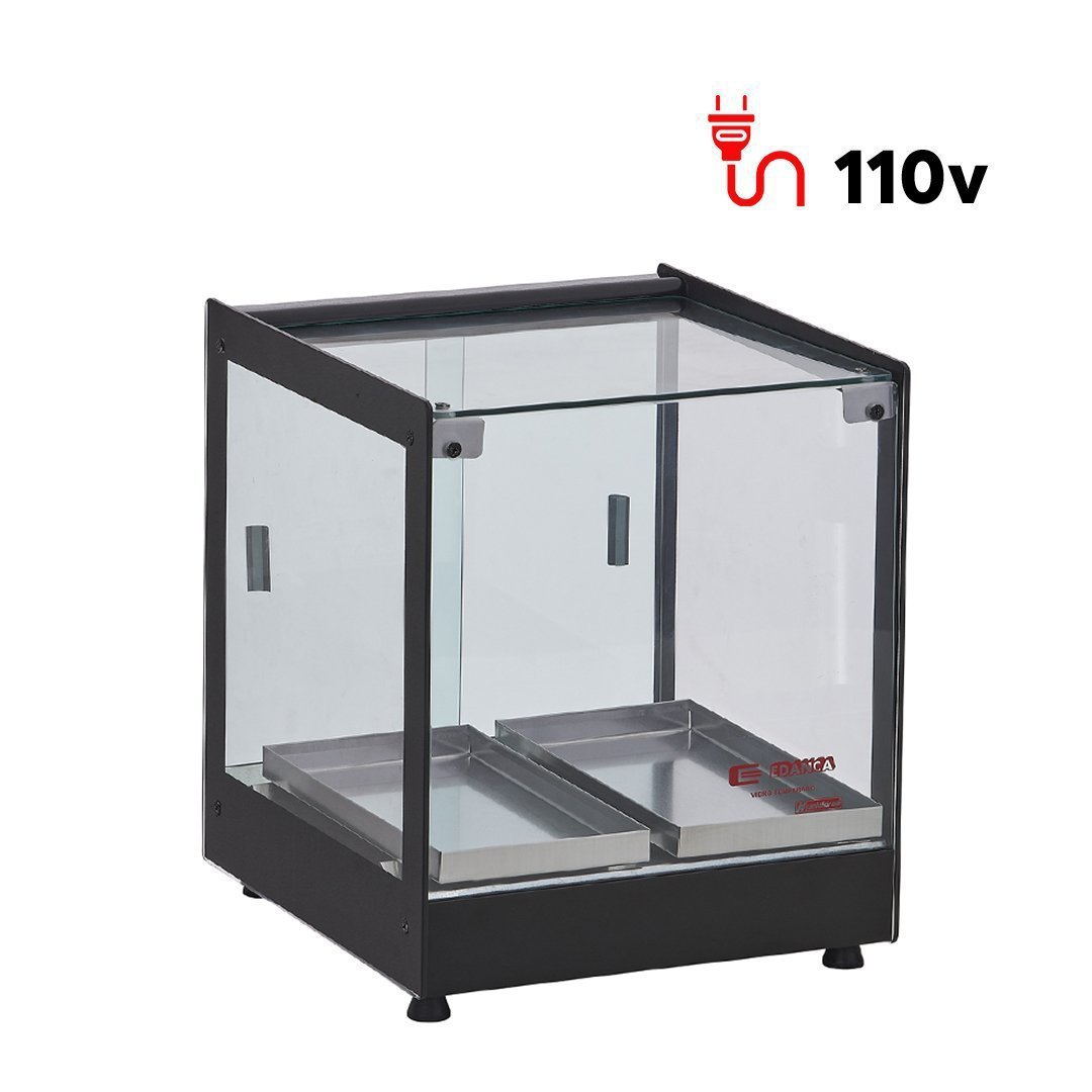 Estufa Térmica Edanca Vitrine Reta Vidro Master 2 Bandejas - 110v