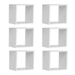 Kit 06 Nichos Organizador 33x30cm Branco - AJL Móveis - 1