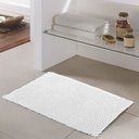 Ver imagem 5 de 2 Tapete Banheiro Bolinha 38x48 Antiderrapante Rozac Branco