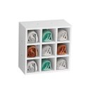 Ver imagem 2 de Nicho Porta Toalhas 09 Lugares 40x40cm Branco - Ajl Móveis