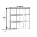 Ver imagem 4 de Nicho Porta Toalhas 09 Lugares 40x40cm Branco - Ajl Móveis