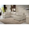 Sofá de Canto com Chaise Bia Império Estofados Areia - 1