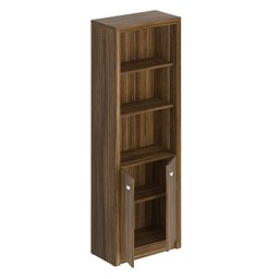 Armário para Escritório 60cm 2 Portas 3 Prateleiras Me4110 Tecno Mobili - Nogal - 2 Armário para Escritório 60cm 2 Portas 3 Prateleiras Me4110 Tecno Mobili - Nogal - 2