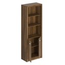 Ver imagem 4 de Armário para Escritório 60cm 2 Portas 3 Prateleiras Me4110 Tecno Mobili - Nogal