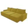 Sofá Retrátil Luxo 3 Lugares 2,78M Suede Animale Amarelo - Ilha Bela - 3