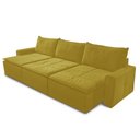 Ver imagem 3 de Sofá Retrátil Luxo 3 Lugares 2,78M Suede Animale Amarelo - Ilha Bela