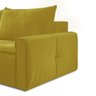 Sofá Retrátil Luxo 3 Lugares 2,78M Suede Animale Amarelo - Ilha Bela - 1
