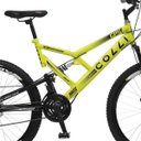 Ver imagem 3 de Bicicleta Colli Fulls Gps Aro 26 21 Marchas Freio a Disco Suspensão Dupla 220 Amarelo Neon