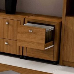 Gaveteiro Arquivo para Pasta Suspensa com Rodízios 2 Gavetas Me4112 Tecno Mobili - Amêndoa - 2
