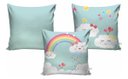Ver imagem 3 de Kit Cortina + 3 Capas Almofadas Infantil Chuva De Amor