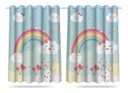 Ver imagem 4 de Kit Cortina + 3 Capas Almofadas Infantil Chuva De Amor