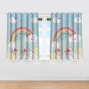 Ver imagem 5 de Kit Cortina + 3 Capas Almofadas Infantil Chuva De Amor