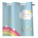 Ver imagem 6 de Kit Cortina + 3 Capas Almofadas Infantil Chuva De Amor