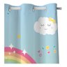 Kit Cortina + 3 Capas Almofadas Infantil Chuva De Amor - 6