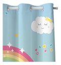 Ver imagem 6 de Kit Cortina + 3 Capas Almofadas Infantil Chuva De Amor
