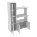 Ver imagem 4 de Balcão Organizador para Forno e Micro-Ondas com Cristaleira 3 Portas Branco - Tecno Mobili