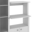 Ver imagem 6 de Balcão Organizador para Forno e Micro-Ondas com Cristaleira 3 Portas Branco - Tecno Mobili