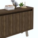 Ver imagem 2 de Balcão Multiuso Buffet Aparador 3 Portas Me4120 Tecno Mobili - Nogal/fendi