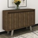 Ver imagem 1 de Balcão Multiuso Buffet Aparador 3 Portas Me4120 Tecno Mobili - Nogal/fendi