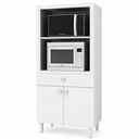 Ver imagem 3 de Balcão para Forno e Microondas 2 Portas 1 Gaveta BL3305 68cm Branco - Tecnomobili