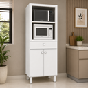 Ver imagem 2 de Balcão para Forno e Microondas 2 Portas 1 Gaveta BL3305 68cm Branco - Tecnomobili