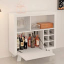 Ver imagem 5 de Buffet Aparador Barzinho com Adega para 6 Garrafas Branco AD5002 - Tecno Mobili