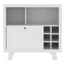 Ver imagem 3 de Buffet Aparador Barzinho com Adega para 6 Garrafas Branco AD5002 - Tecno Mobili