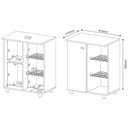 Ver imagem 3 de Balcão Fruteira para Forno e Microondas 1 Porta Branco Bf3205 Tecno Mobili - Branco