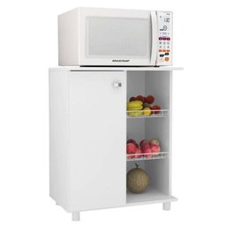 Balcão Fruteira para Forno e Microondas 1 Porta Branco Bf3205 Tecno Mobili - Branco - 2
