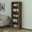 Ver imagem 1 de Estante para Livros ou Escritório 60cm 4 Prateleiras Nogal Me4104 Tecno Mobili