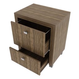 Gaveteiro Arquivo para Pasta Suspensa com Rodízios 2 Gavetas Me4112 Tecno Mobili - Nogal - 6