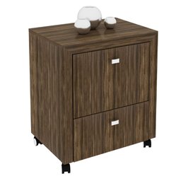 Gaveteiro Arquivo para Pasta Suspensa com Rodízios 2 Gavetas Me4112 Tecno Mobili - Nogal - 4