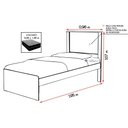 Ver imagem 4 de Cama Barcelona para Quarto Solteiro Flex Color Branco/Preto