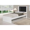 Cama Barcelona para Quarto Solteiro Flex Color Branco/Preto - 1