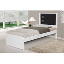 Ver imagem 1 de Cama Barcelona para Quarto Solteiro Flex Color Branco/Preto