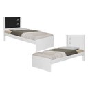 Ver imagem 3 de Cama Barcelona para Quarto Solteiro Flex Color Branco/Preto