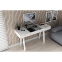 Ver imagem 1 de Penteadeira Escrivaninha com Gavetas e Espelho Retrátil Pe2002 Tecno Mobili - Branco