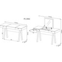 Ver imagem 4 de Penteadeira Escrivaninha com Gavetas e Espelho Retrátil Pe2002 Tecno Mobili - Branco