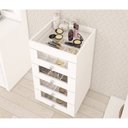 Ver imagem 3 de Kit 2 Carrinhos de Maquiagem PE2009 4 Gavetas Branco - Tecno Mobili