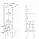 Ver imagem 4 de Adega Retrô 9 Garrafas com 2 Prateleiras Ad5000 Tecno Mobili - Branco