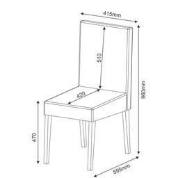 Kit 2 Cadeiras Estofadas Ca2719 Medalhão Gianduia - 3