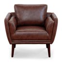 Ver imagem 2 de Kit 2 Poltronas Decorativas Luna Pés Madeira Sintético Marrom - Arteclasse