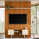 Ver imagem 1 de Conjunto Painel e Estante Ironwood Cinamomo Off White
