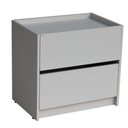 Ver imagem 1 de Mesa de Cabeceira 2 Gavetas 600 X 550 X 400 Beton Matt - Kolla Mobilia