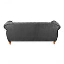 Ver imagem 4 de Sofá Nobreza 3 Lugares Fixo 203cm Cinza Veludo Bella Decor Clássico