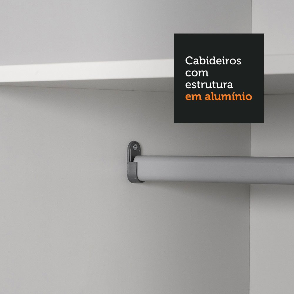 Guarda Roupa Casal 100% Mdf Madesa Royale 3 Portas de Correr - 10